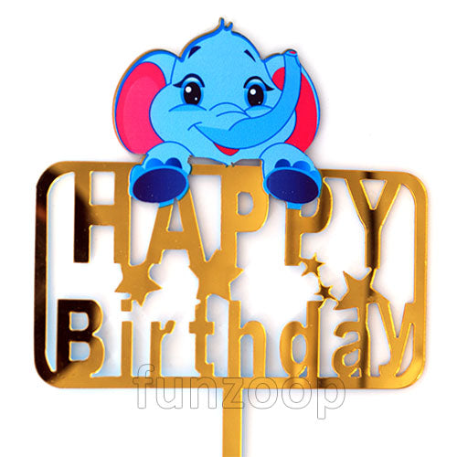 Dumbo Elephant Acrylic Birthday Cake Topper