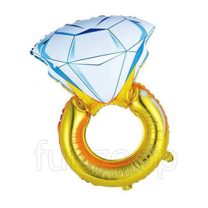 43" Engagement Diamond Ring Shape Foil Balloon - Funzoop