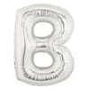 40" Large Foil Alphabet Balloons- Silver (Letter B) - Funzoop