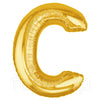 40" Large Foil Alphabet Balloons- Golden (Letter C) - Funzoop