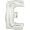 40" Large Foil Alphabet Balloons- Silver (Letter E) - Funzoop