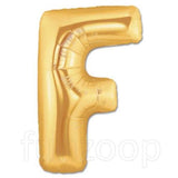 40" Large Foil Alphabet Balloons- Golden (Letter F) - Funzoop