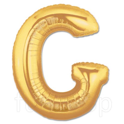 40" Large Foil Alphabet Balloons- Golden (Letter G) - Funzoop
