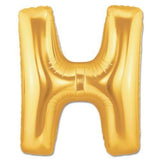 40" Large Foil Alphabet Balloons- Golden (Letter H) - Funzoop
