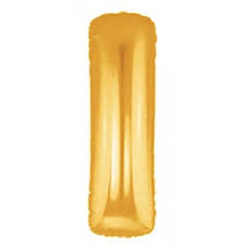 40" Large Foil Alphabet Balloons- Golden (Letter I) - Funzoop