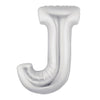 40" Large Foil Alphabet Balloons- Silver (Letter J) - Funzoop