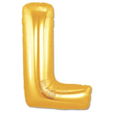 40" Large Foil Alphabet Balloons- Golden (Letter L) - Funzoop