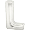 40" Large Foil Alphabet Balloons- Silver (Letter L) - Funzoop