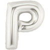 40" Large Foil Alphabet Balloons- Silver (Letter P) - Funzoop