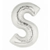 40" Large Foil Alphabet Balloons- Silver (Letter S) - Funzoop