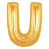 40" Large Foil Alphabet Balloons- Golden (Letter U) - Funzoop