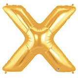 40" Large Foil Alphabet Balloons- Golden (Letter X) - Funzoop