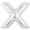 40" Large Foil Alphabet Balloons- Silver (Letter X) - Funzoop