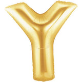 40" Large Foil Alphabet Balloons- Golden (Letter Y) - Funzoop
