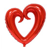 Extra Large Open Heart Shaped Foil Balloon - Red - Funzoop