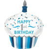First Birthday Cupcake Boy Balloon