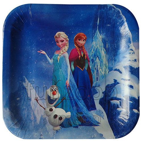 9" Frozen Theme Paper Food Plates - Funzoop