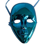 Full Face Masquerade Glitter Mask - Cobalt