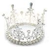 Full Round Queen Pearl Crown - Silver