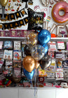 Birthday Chrome & Confetti Helium Balloon Bouquet