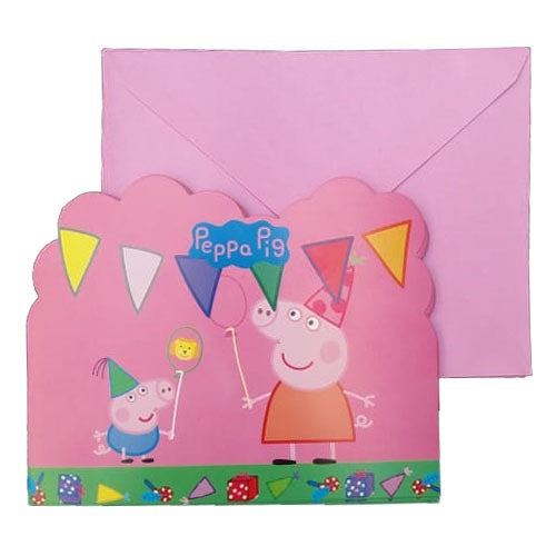 Peppa Pig Theme Invitation Cards for sharing event details and introducing a coordinated birthday party theme.