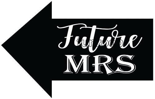 Future Mrs photo booth placard for bridal shower celebrations