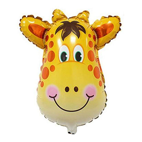 Cute Giraffe Face Shaped Jungle Theme Foil Balloon - Funzoop The Party Shop