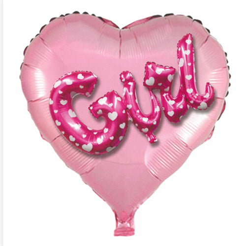 Girl Heart Multi-Balloon Supershape Foil Balloon shown as a product reference for baby showers, welcome-baby occasions and family celebrations and a coordinated party display.