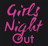 Girls Night Out photo booth placard with vibrant party message design from Funzoop The Party Shop