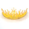 Silver bridal hair crown with clear glass beads, decorative stones and a metal-alloy base, providing an embellished tiara for wedding portraits.