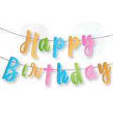 Glitter Letters Happy Birthday Wall Banner - Funzoop