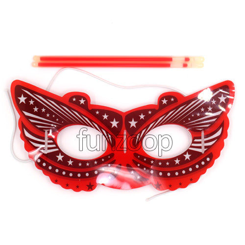 Glow-in-the-dark eye mask with glow sticks by Funzoop
