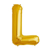 16" Foil Alphabet Balloons- Golden (Letter L)