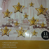 Rose gold star hanging swirls decoration for weddings and celebrations from Funzoop The Party Shop