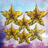  Gold star shaped paper fan wall decoration for festive event décor from Funzoop The Party Shop