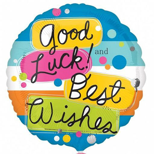 18" Good Luck Best Wishes Foil Balloon - Funzoop