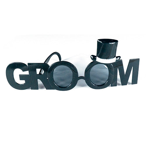 Groom party goggles with hat inspired novelty frame design from Funzoop The Party Shop