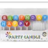 HAPPY BIRTHDAY Round Letters Candles Set