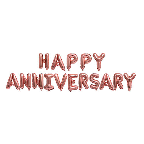 Happy Anniversary Foil Banner [Rose Gold] - Funzoop