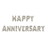 Happy Anniversary Foil Banner [Silver] - Funzoop