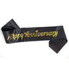 Happy Anniversary Party Sash - Black