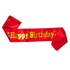 Happy Anniversary Party Sash - Red