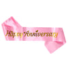 Happy Anniversary satin sash accessory for milestone anniversary parties from Funzoop The Party Shop