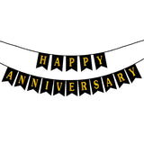  Elegant anniversary wall banner with gold text party decoration from Funzoop The Party Shop
