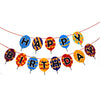 Happy Birthday Balloons Shaped Paper Banner Hung - Funzoop