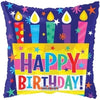 Colorful Candles Happy Birthday Foil Balloon - Funzoop