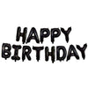 Happy Birthday Foil Banner Black - Funzoop