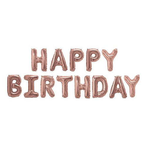 Happy Birthday Foil Banner [Rose Gold] - Funzoop