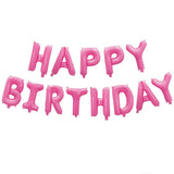 Happy Birthday Foil Banner [Available in 4 Colors: Golden/ Silver/ Rose Gold/ Black/Pink]