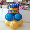 Happy Birthday Foil Centerpiece [CP04] Candles Foil - Funzoop The Psrty Shop